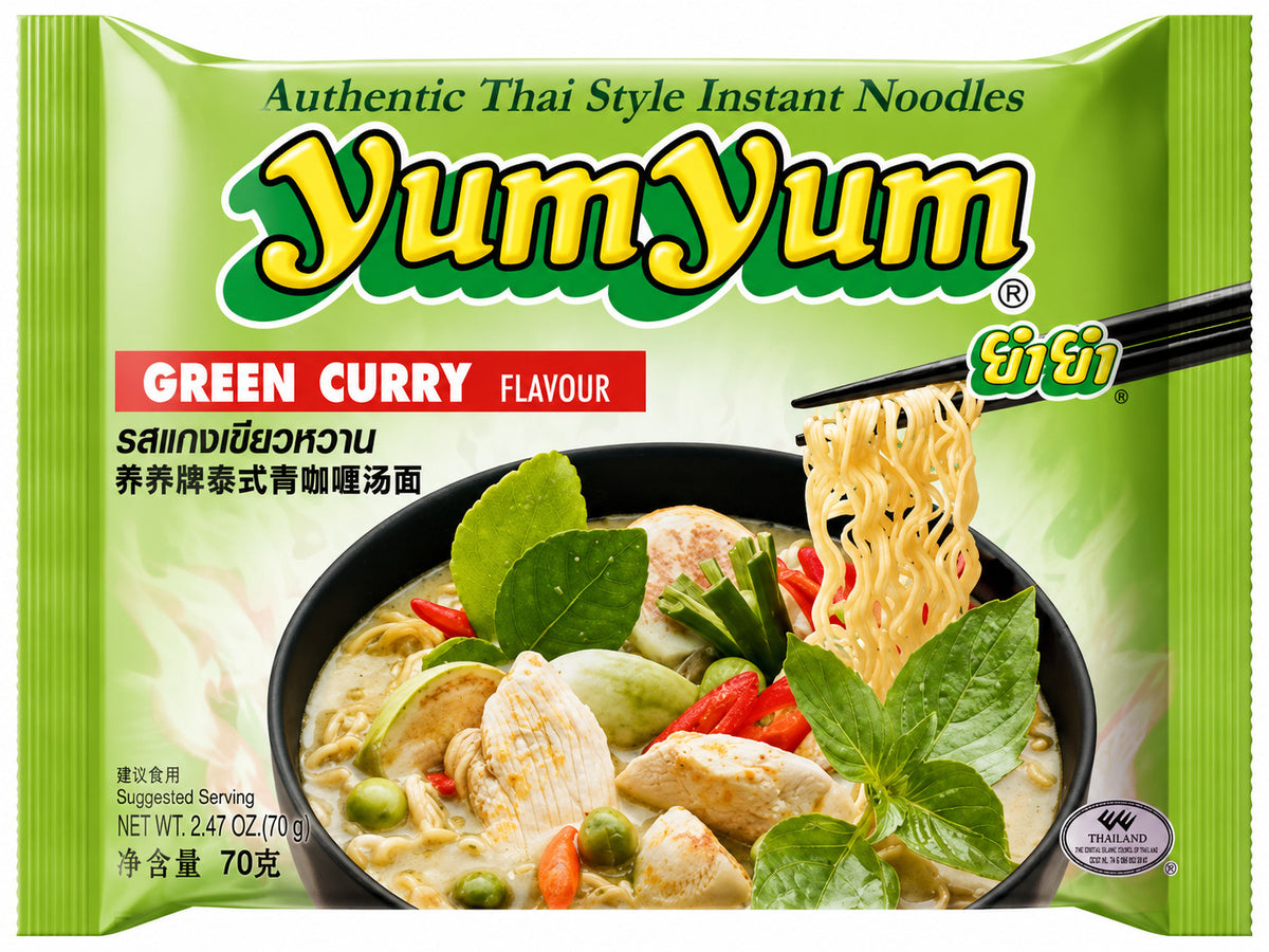 Yum Yum Instant-Nudeln mit grünem Curry, 70 g