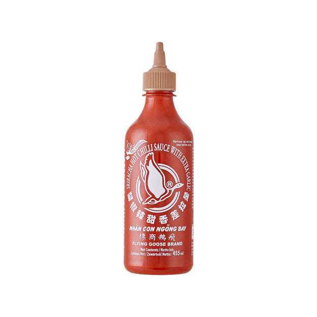 Flying Goose Sriracha Chilisauce mit Knoblauch 455ml