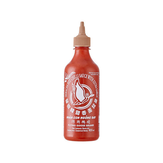Flying Goose Sriracha Chilisauce mit Knoblauch 455ml