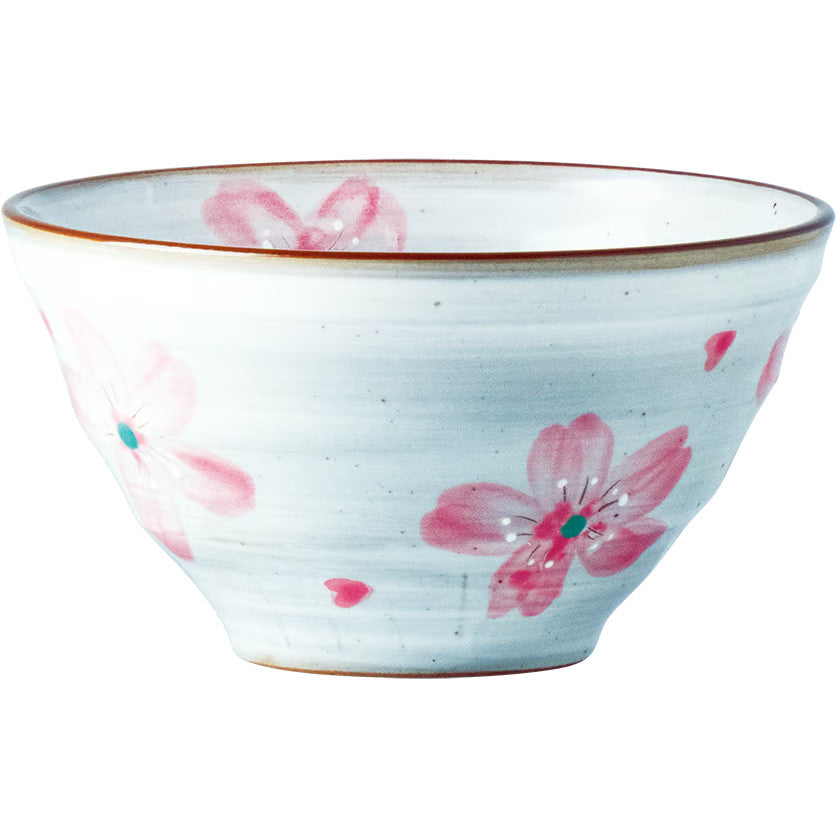 JADE Keramik Miso Schale Blumenmotiv pink 6er SET. D: 11,5 cm H: 6 cm